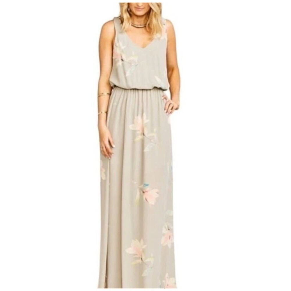 Show Me Your MuMu Kendall Maxi Dress Lily Showers Floral Low Back Women Medium